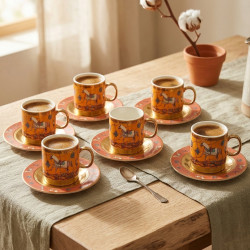 Coffee Cup and Saucer Set - 12 Pcs